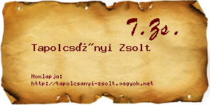 Tapolcsányi Zsolt névjegykártya