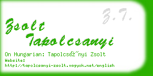 zsolt tapolcsanyi business card